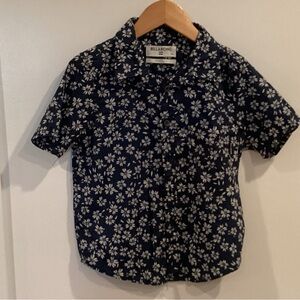 Billabong Kids' Dark Blue Floral Button Down Shirt